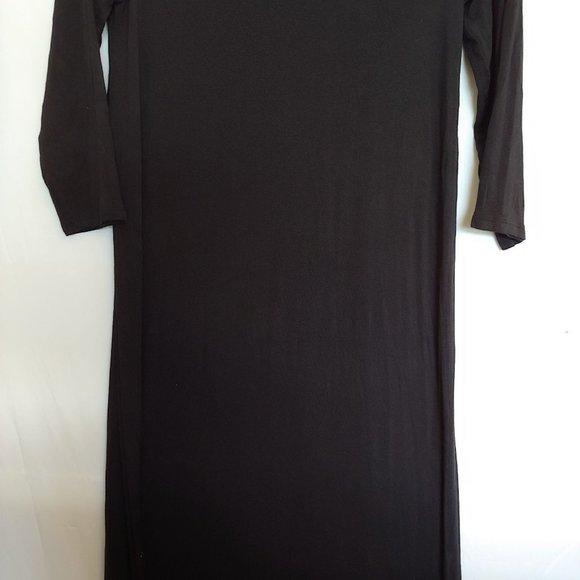 Wearever J.Jill long sleeve semi sheer maxi dress ultra high slits up sides MT - Picture 3 of 13